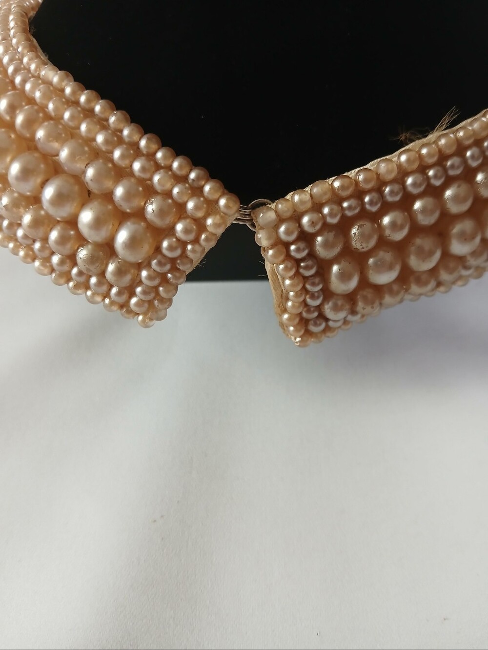 Vintage Faux Pearl Beaded Collar Necklace - Picture 2 of 8